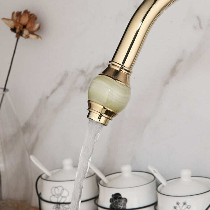Golden Plated Swivel Pull Out Faucet