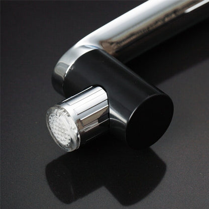 LED Chrome Kitchen Swivel Rotating Faucet