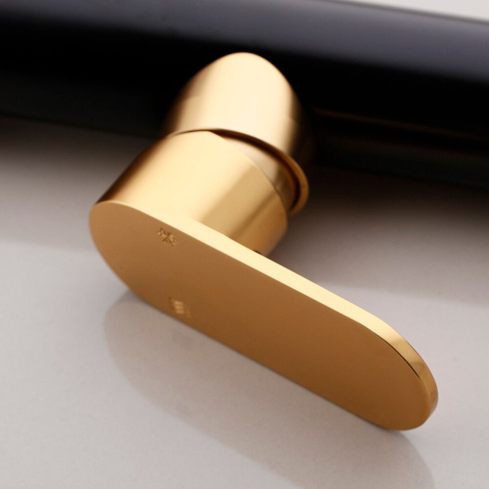 Luxury Black Gold-Plated Bathroom Faucet