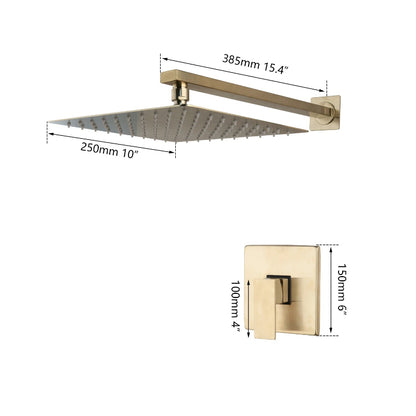 Ultra-Thin Wall Mount Rainfall Bathroom Shower Set