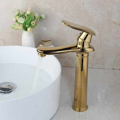 Luxury Golden Polished Bathroom Basin Sink Mixer Faucet