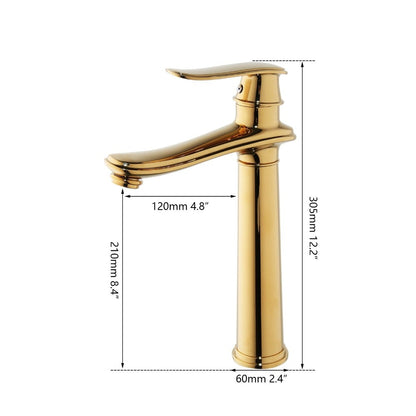 Luxury Golden Polished Bathroom Basin Sink Mixer Faucet