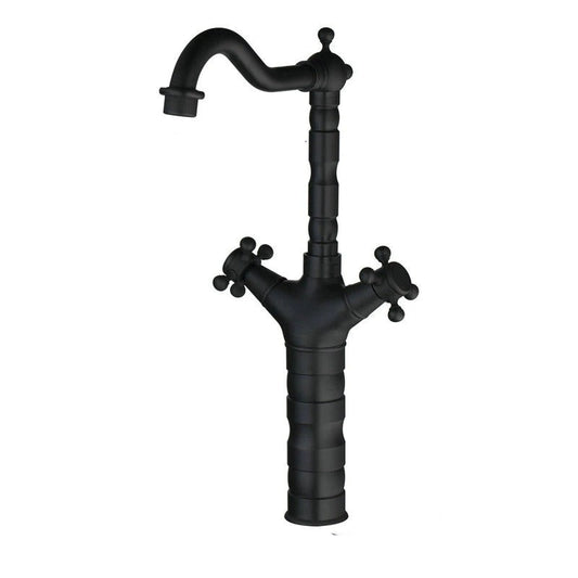 Dual Handles Black Mixer Tap Faucet