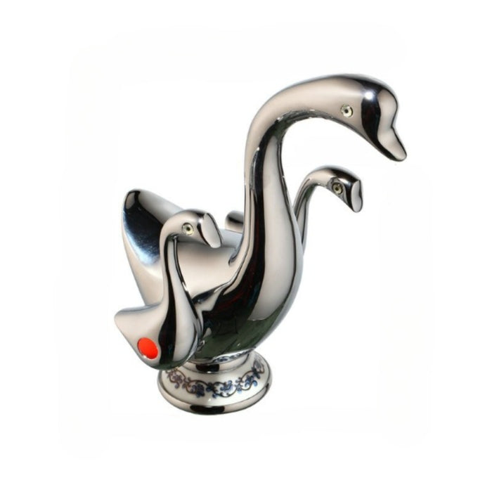 Polished Chrome Mandarin Duck Design Basin Sink Faucet