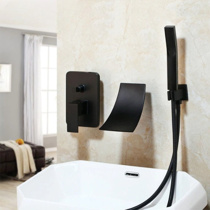 Control Handle Bathroom Waterfall Faucet Shower Set
