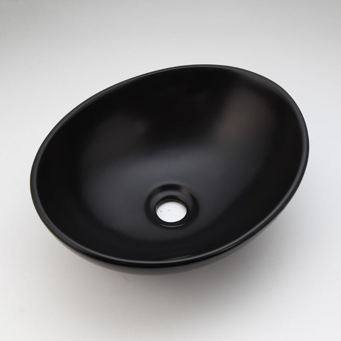 Hand Painted Matte Black Bowl Sink Ceramic Washbasin