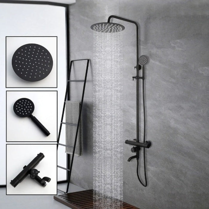 Matte Black Bathroom Shower Faucet Set