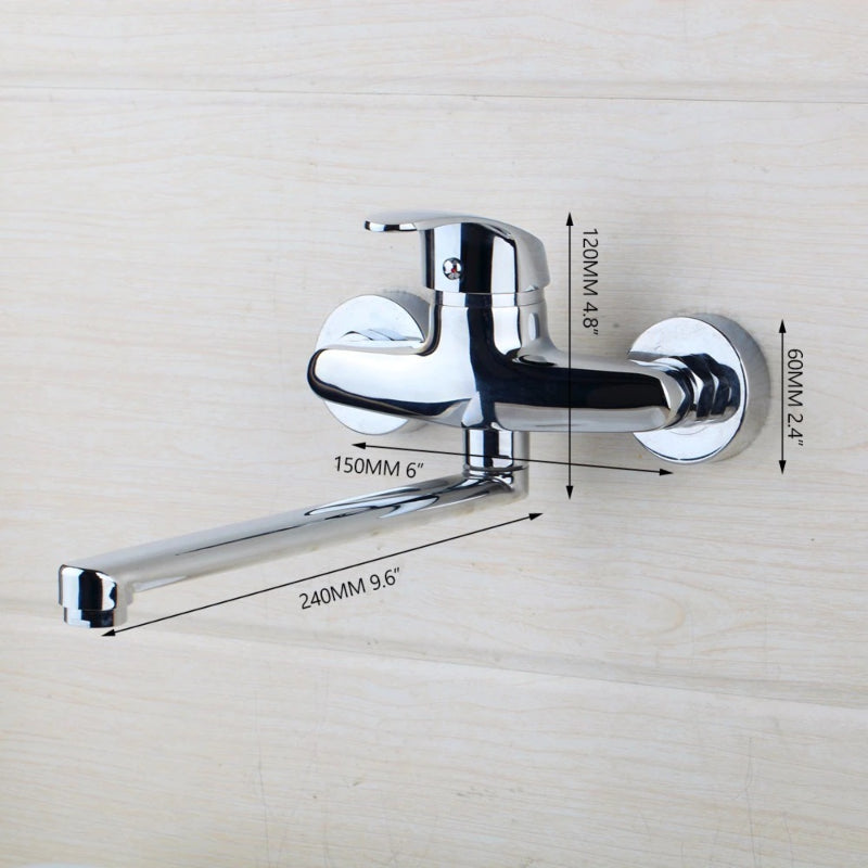 Single Handle Wall Mounted Basin Mixer Tap