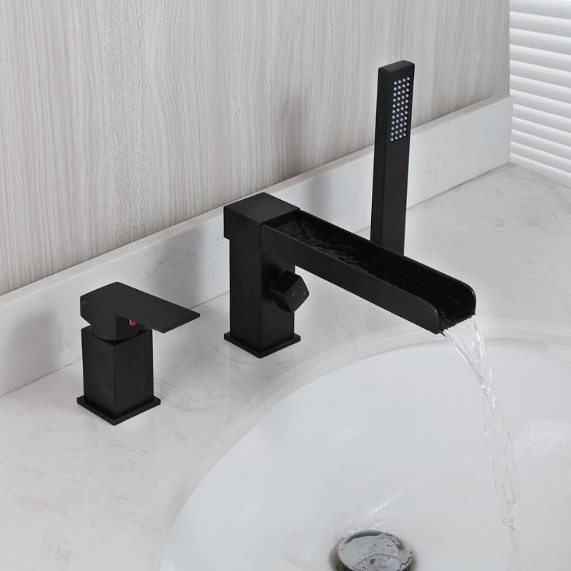 Matte Black Bathtub Shower Faucet Tap