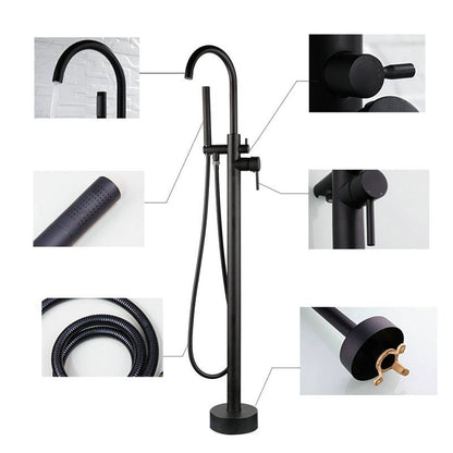 Floor Mounted Mixer Tap Bathtub Faucet Set