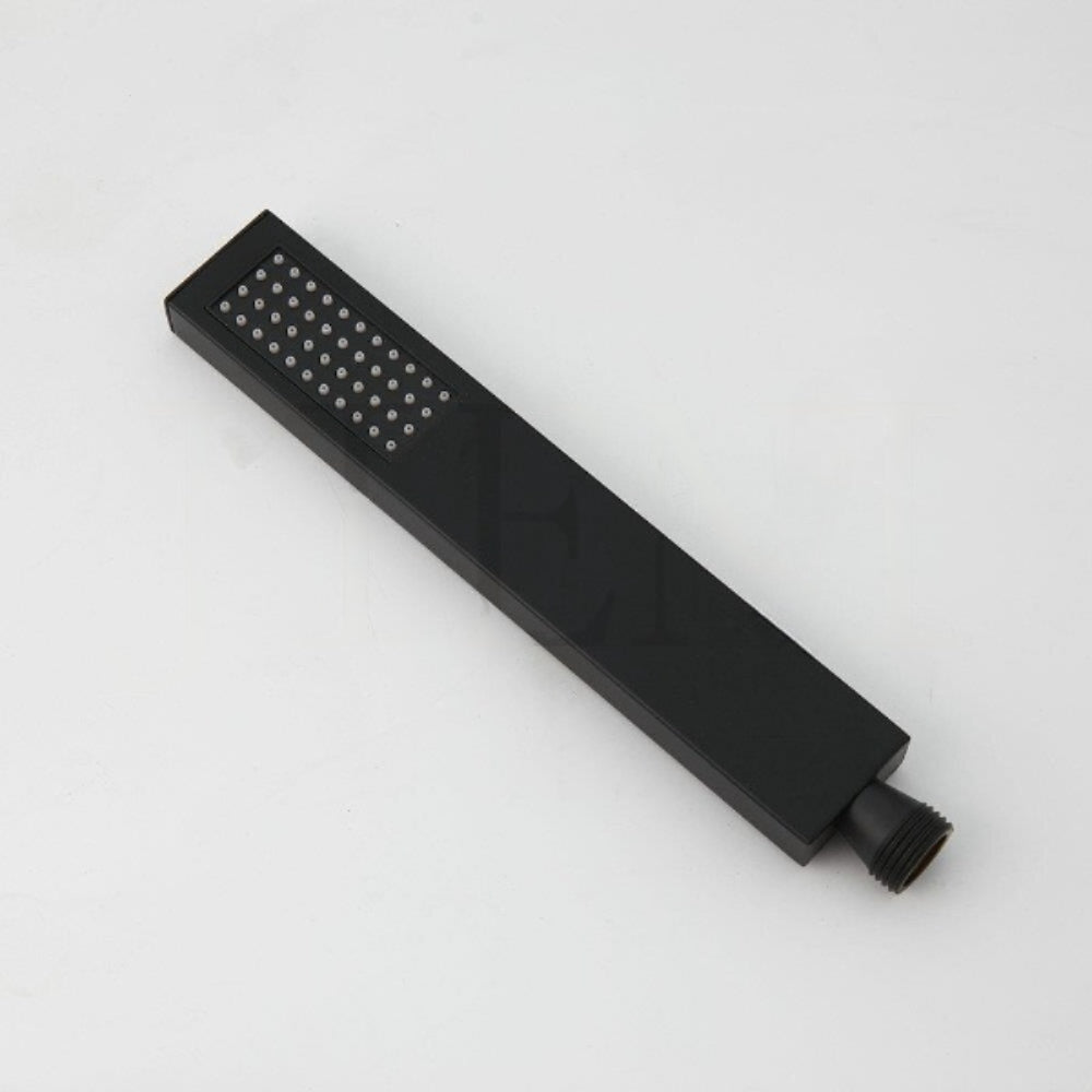 Matte Black Rainfall Shower Wall Mount Handle Shower Mixer Faucet Set