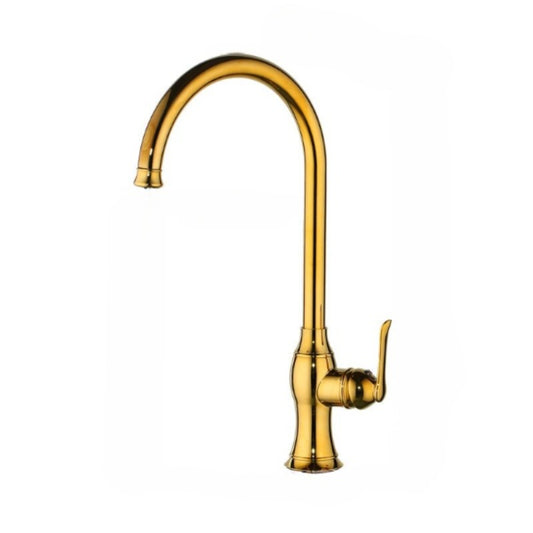 Golden Polished Basin Mixer Rotated Tap