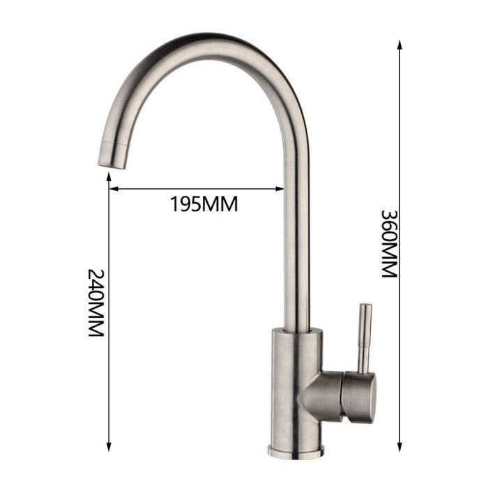 Stainless Steel Deck Mount Kitchen Faucets