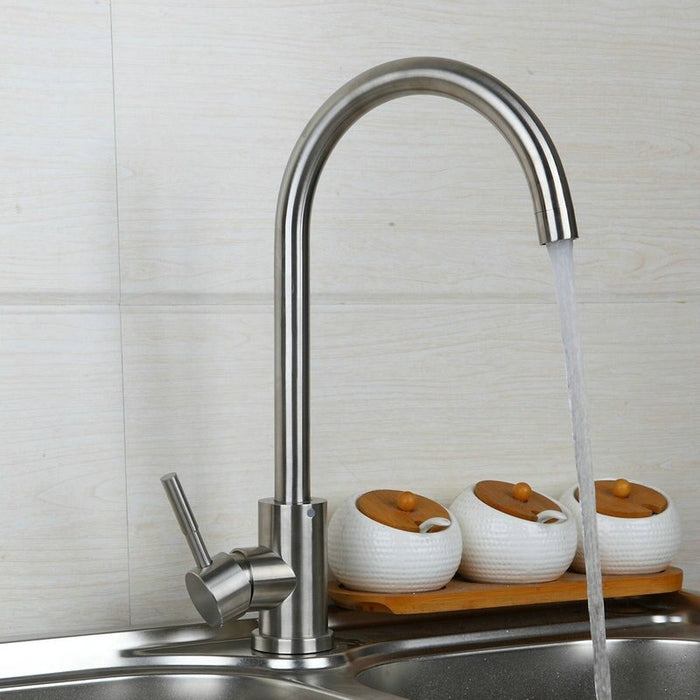 Stainless Steel Deck Mount Kitchen Faucets