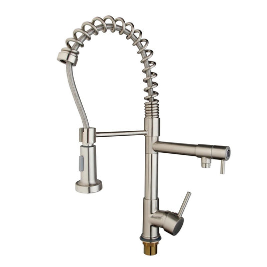 Nickel Brushed Pull Down Spray Faucet Mixer Taps