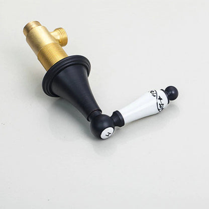 3 Pcs Black Brass Sink Mixer Faucet