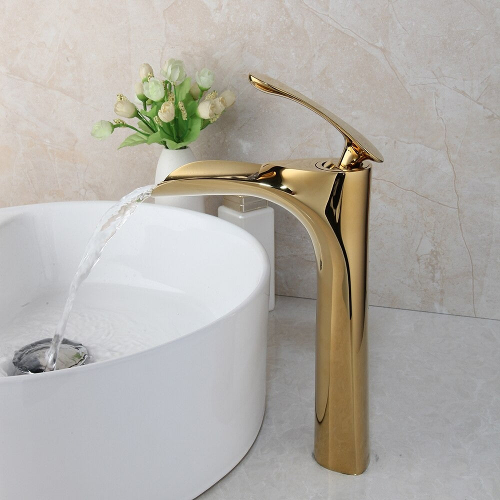 Golden Basin Sink Mixer Bathroom Faucet Tap