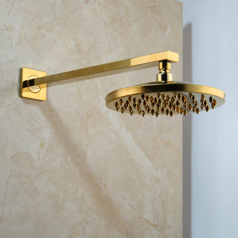 Ceiling Mounted Rainfall Golden Shower Faucet Set