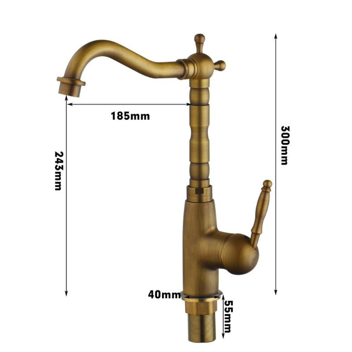 Solid Brass Basin Sink Swivel Faucet Mixer Tap