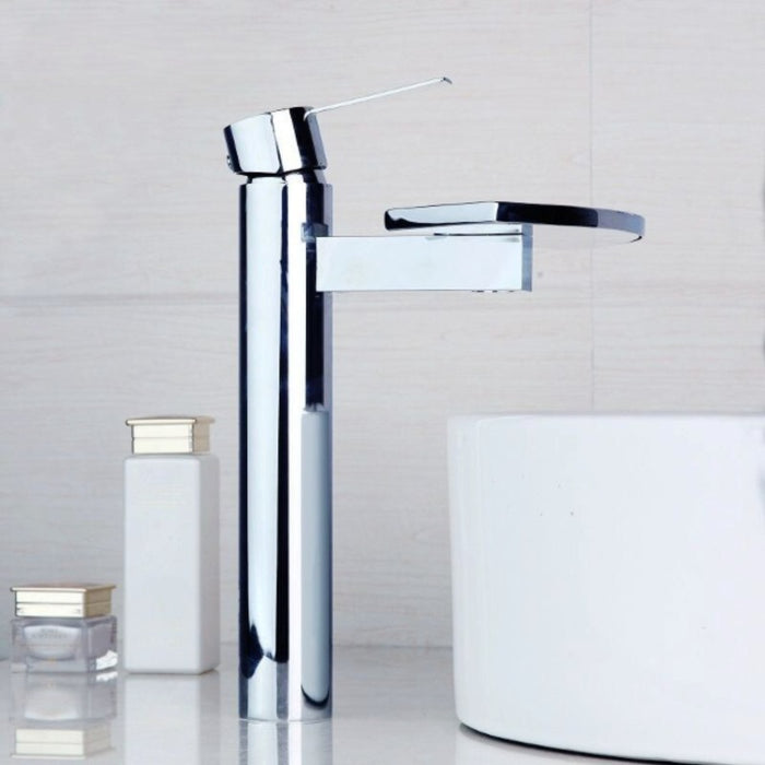 Solid Brass Sink Mixer Waterfall Faucet