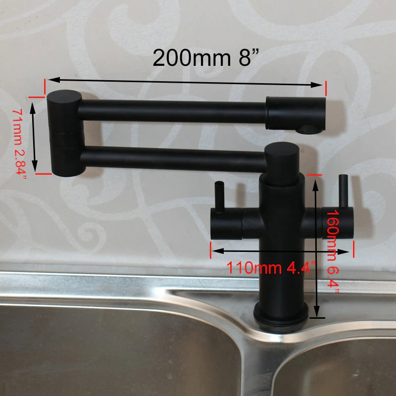 Dual Handles Kitchen Vessel Sink Faucet Mixer Tap