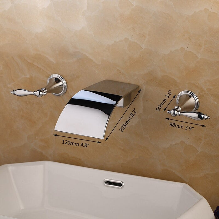 Solid Brass Waterfall Wall Mounted Faucet