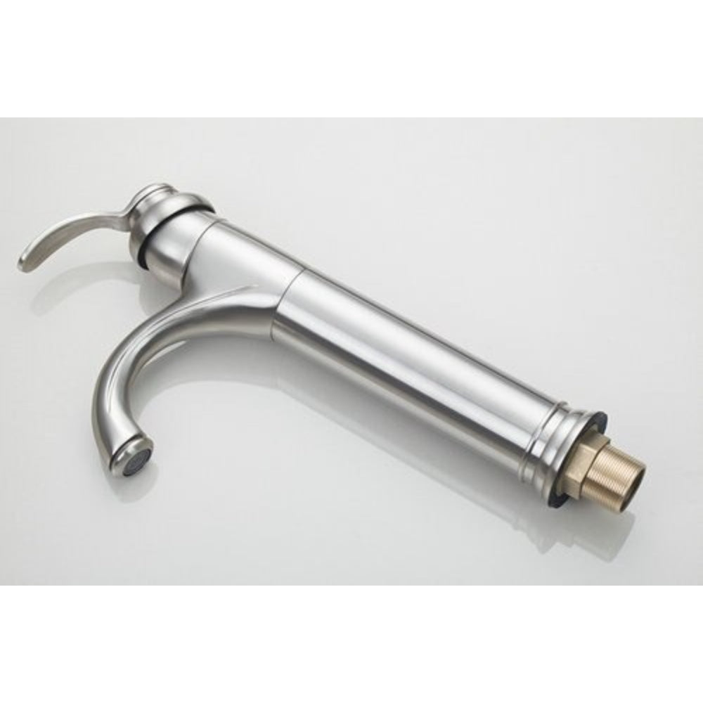 Tall Nickel Brushed Single Handle Spray Sink Mixer Tap