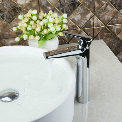 Tall Chrome Silver Bathroom Wash Basin Mixer Faucet