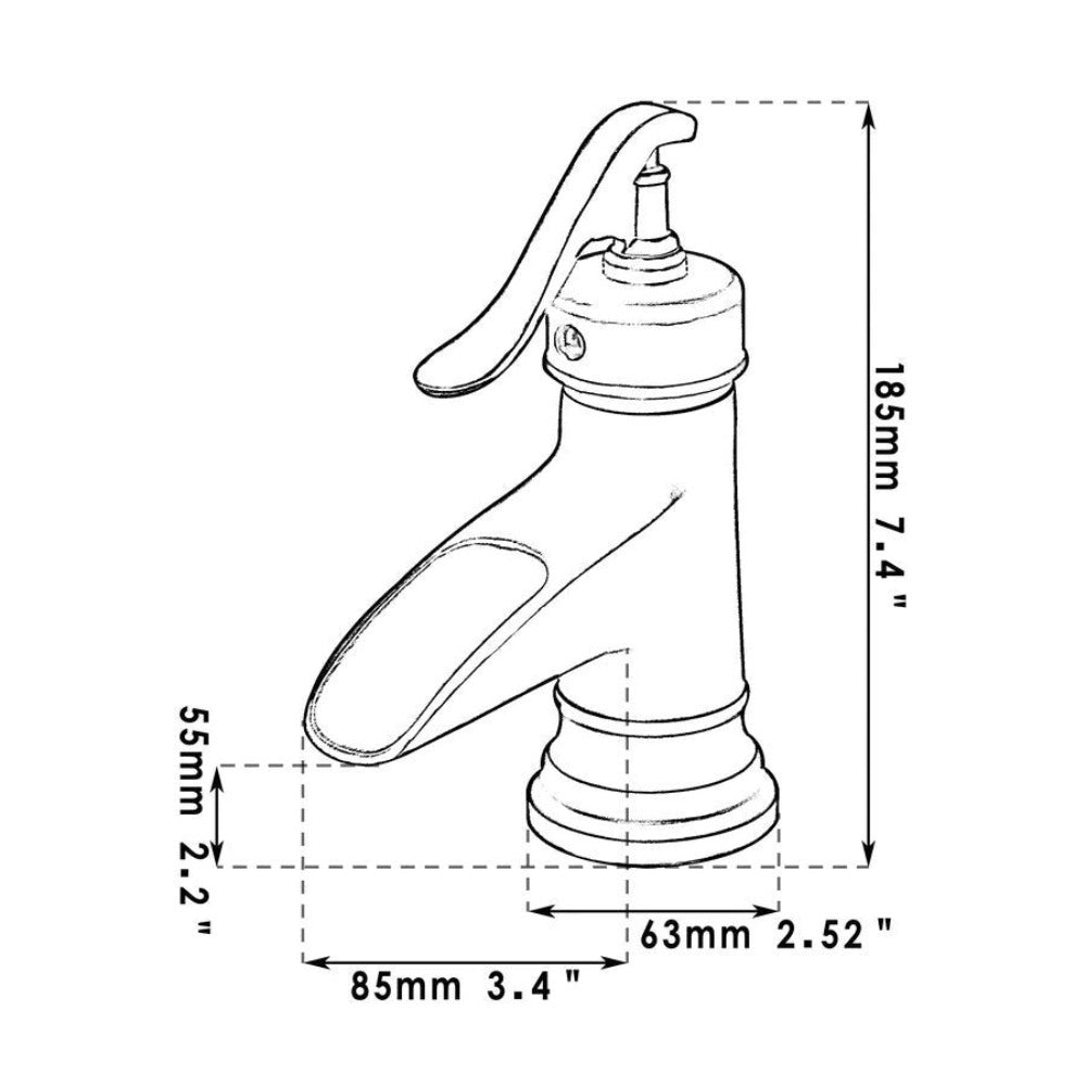 Single Handle Antique Brass Faucet Mixer Tap