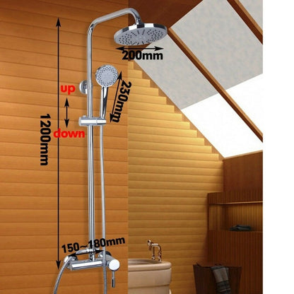 Chrome-Polish Wall Mounted Rain Shower System