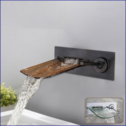 Glass Spout Waterfall Solid Wall Mounted Faucet | Stylish Design