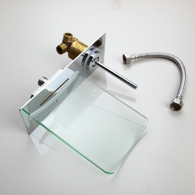 Glass Spout Waterfall Solid Wall Mounted Faucet | Stylish Design