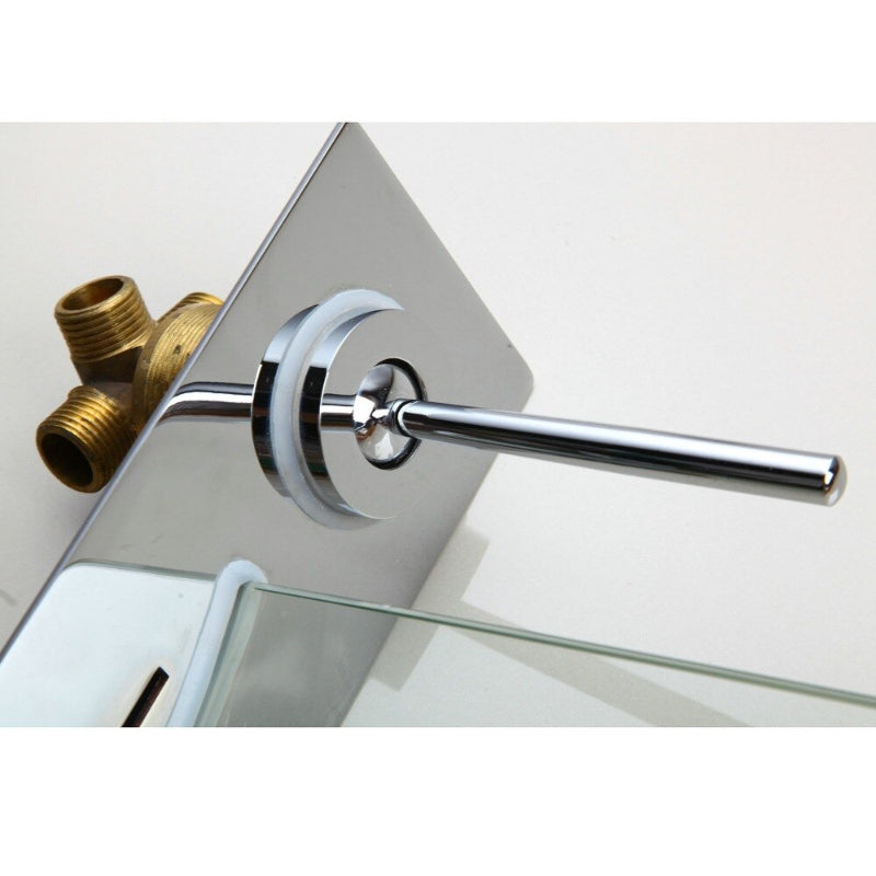 Glass Spout Waterfall Solid Wall Mounted Faucet | Stylish Design