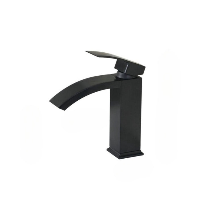Waterfall Spout Oil Rubbed Black Deck Mounted Faucet