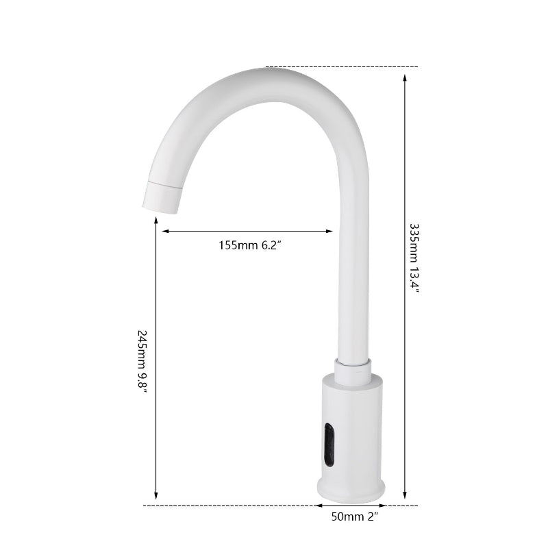 White Automatic Touch Sensor Faucet Tap