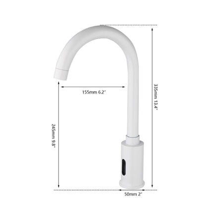 White Automatic Touch Sensor Faucet Tap