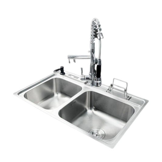 Swivel Pull Out Tap Stainless Steel Sink