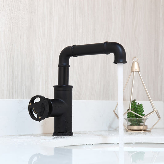 Matte Black Industrial Unique Design Tap Faucet