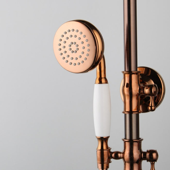 Solid Brass Handle Bathroom Bathtub Shower Set