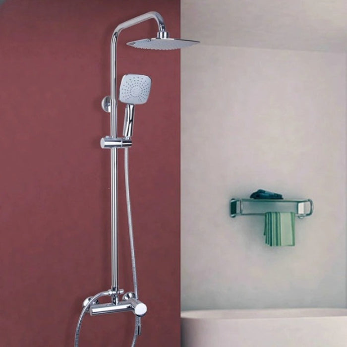 Wall Mounted Bathroom Brass Chrome Shower Set