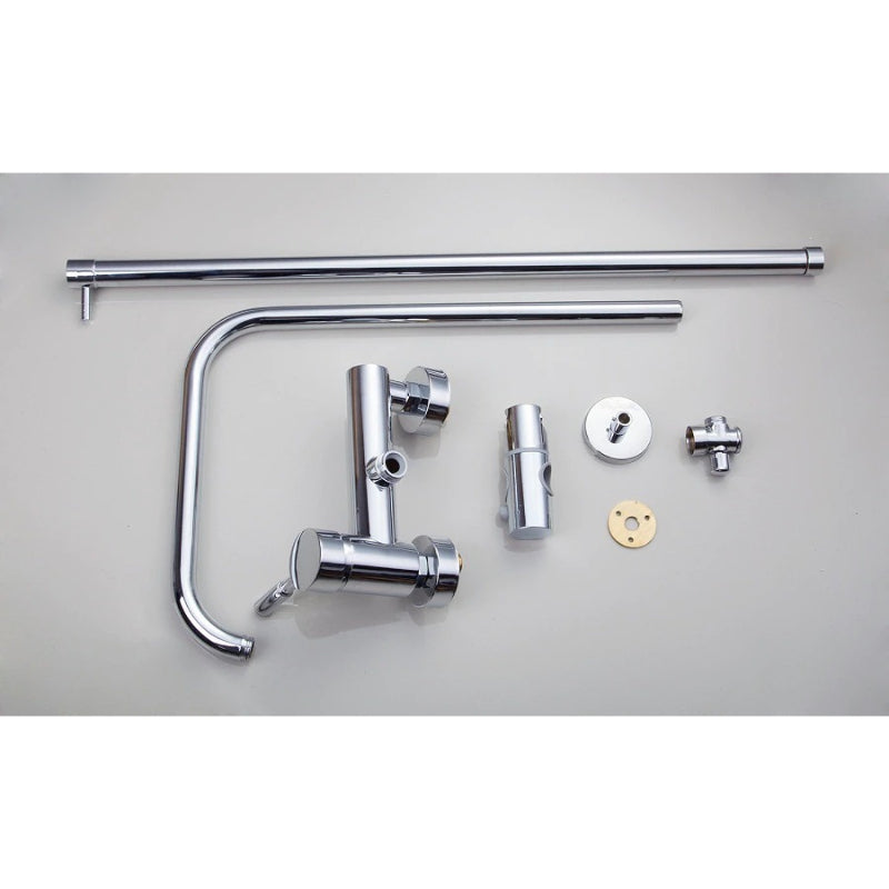 Wall Mounted Bathroom Brass Chrome Shower Set