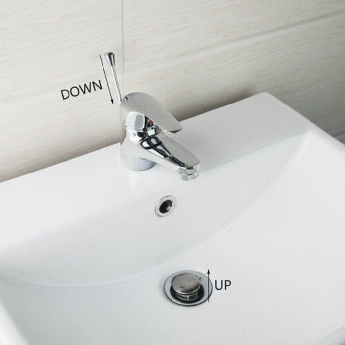 Single Handle Bathroom Faucet With Pop Up Drain