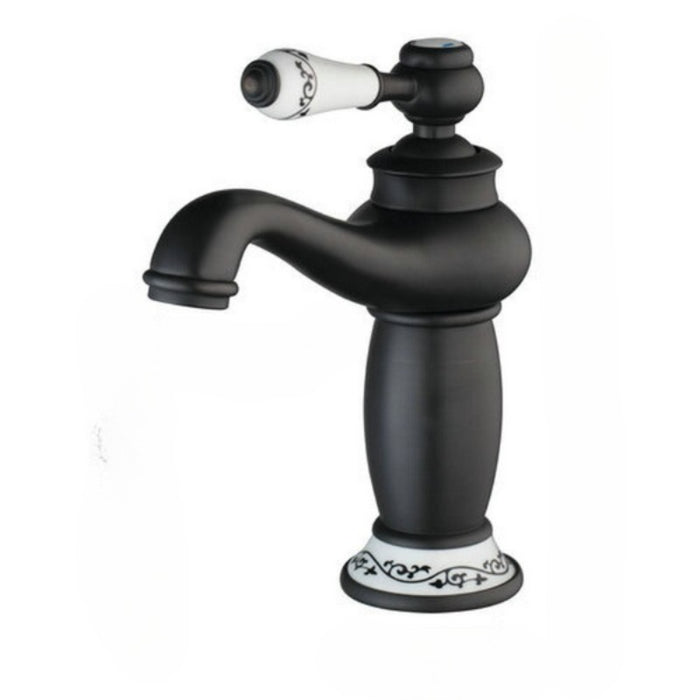 Black Ceramic Handle Oil Rubbed Black Faucet