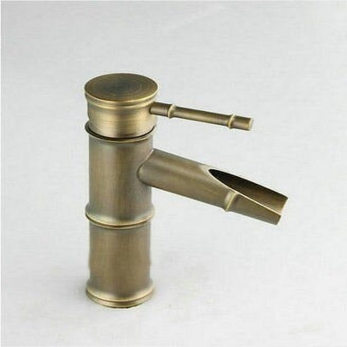 Antique Brass Handle Wash Basin Faucet