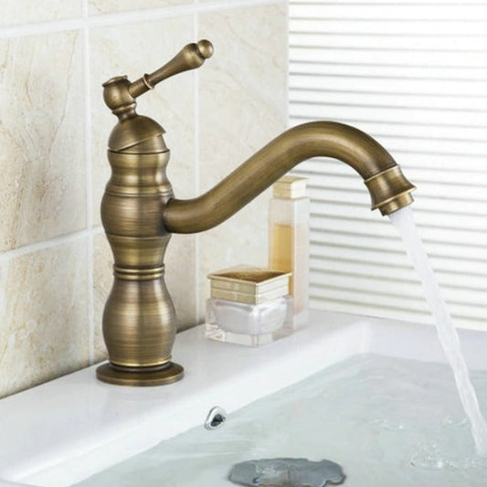 Swivel Spout Short Brass Single Handle Spray Faucet Tap