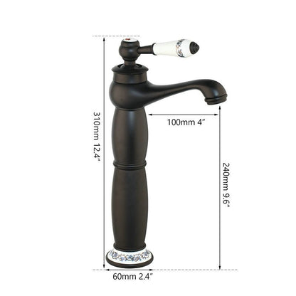 Black Ceramic Handle Oil Rubbed Black Faucet