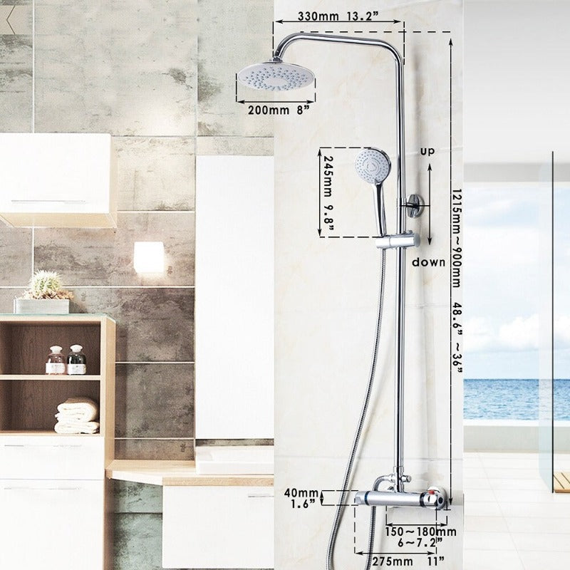 Wall Mount Mixer Tap Shower Set