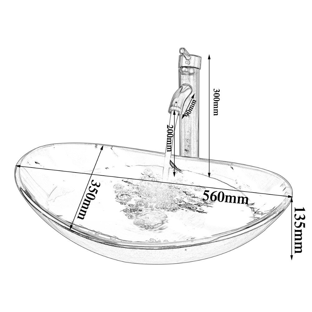 Yellow Hand Painted Sink And Faucet Set